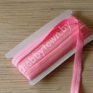 Тесьма эластичная с люрексом 15 мм (цв.розовый) 1 м